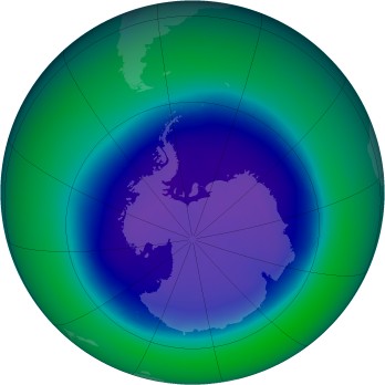 September 2006 monthly mean Antarctic ozone